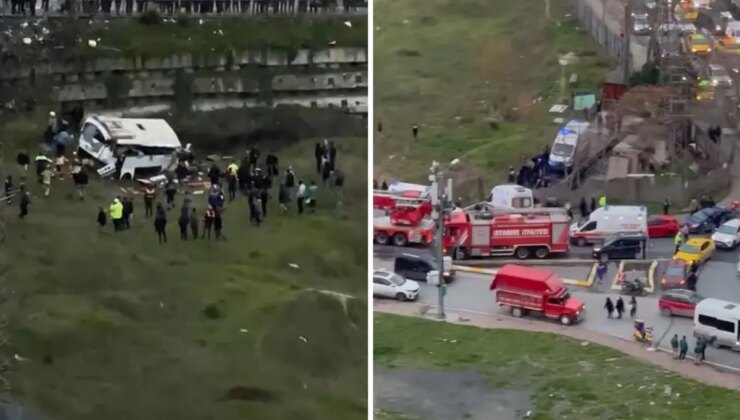 İstanbul Esenyurt’ta işçi servisi şarampole yuvarlandı! Ölü ve yaralılar var