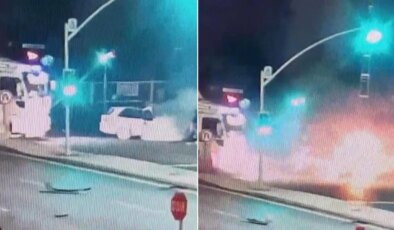 İstanbul’da kamyonun çarpıp sürüklediği otomobil alev aldı: Ölü ve yaralı var!