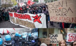İtalya’da sokaklar karıştı: Polisle göstericiler karşı karşıya geldi