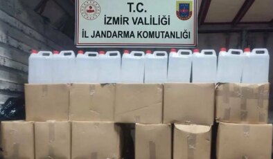 İzmir’de ‘sahte içki’ operasyonu: 860 litre etil alkol ele geçirildi