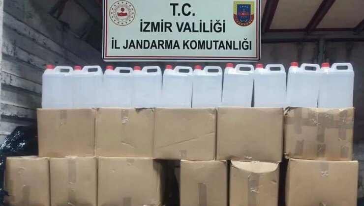 İzmir’de ‘sahte içki’ operasyonu: 860 litre etil alkol ele geçirildi
