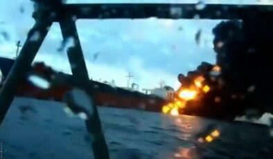 Karadeniz açıklarındaki iki tanker gemisine saldırı anları ortaya çıktı