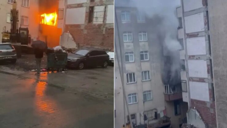 Kentsel dönüşüm için boşaltılan binada yangın çıktı: 2 gözaltı