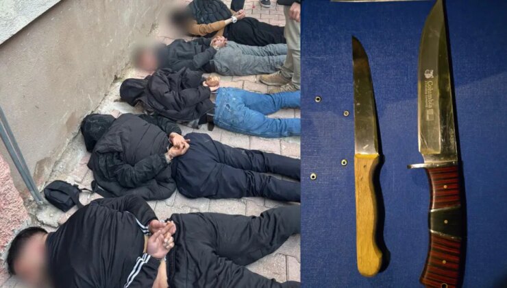 Konya’da ev baskını! Tabanca ve bıçaklarla polise direndiler