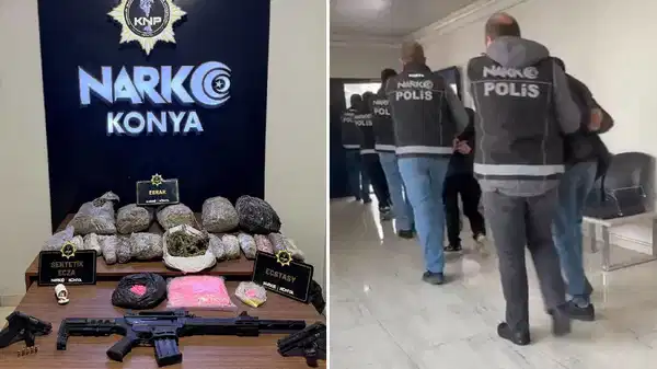 Konya’da uyuşturucu operasyonu: 110 kişi tutuklandı!