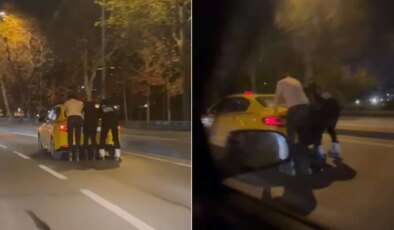 Maltepe’de patenli 3 kişinin tehlikeli yolculuğu kamerada