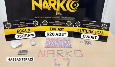 Mardin’de 620 adet uyuşturucu hap ele geçirildi