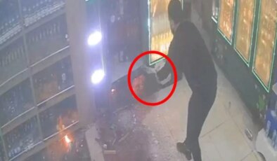 Markete el bombası atan 18 yaş altı 2 zanlı yakalandı