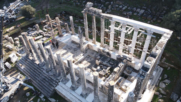 Muğla’daki Zeus Tapınağı’nda reastorasyon sürüyor