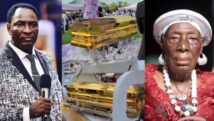 Nijerya’da 104 yaşındaki bir kadın altın tabutla gömüldü