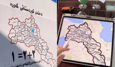 Okul duvarlarına çizildi, ders diye anlatıldı: IKBY okullarının duvarlarında Türkiye’yi bölen harita skandalı!