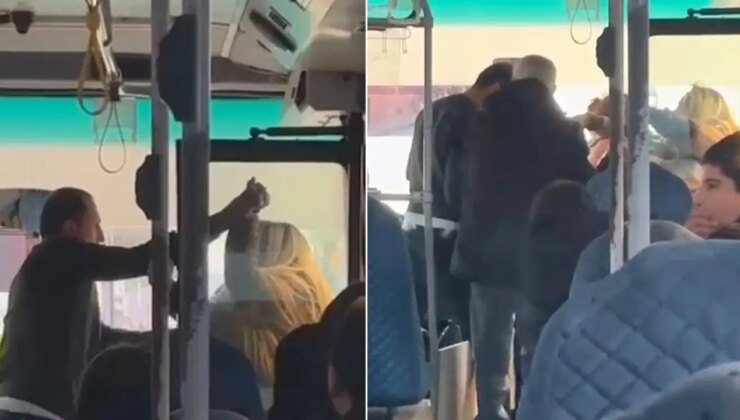 Otobüste kavga: Şoför ve yolcu birbirine girdi!