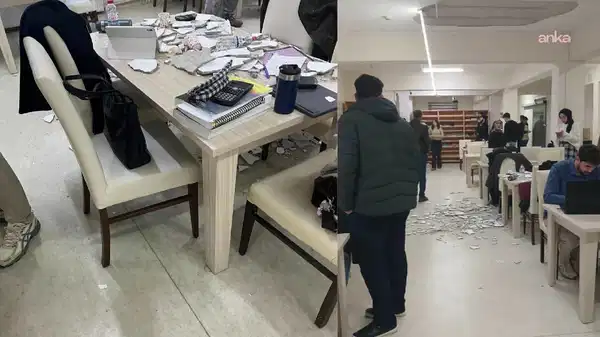 Sinop Üniversitesi Kütüphanesi’nin tavanı çöktü: Yaralılar var!