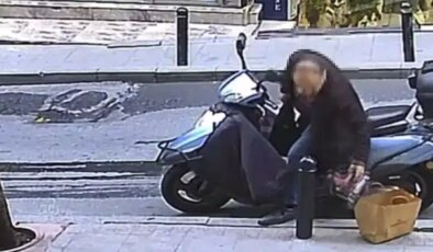 Şişli’de taşlama makinesi hırsızlığı kamerada