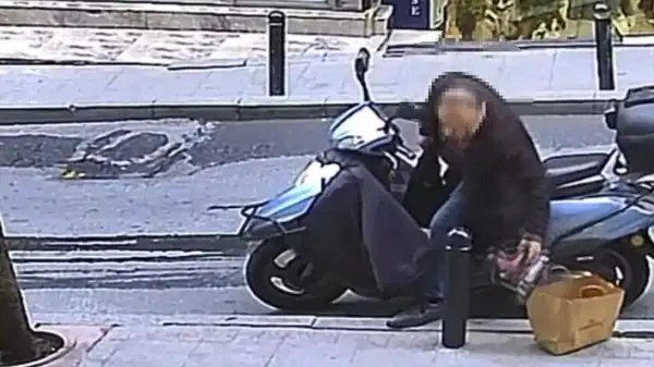 Şişli’de taşlama makinesi hırsızlığı kamerada