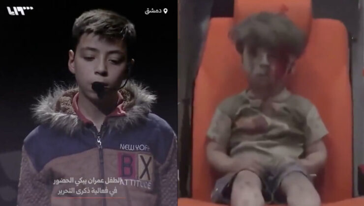 Suriye’de zafer günü: Devrimin sembolü Ümran bebek sahneye çıktı