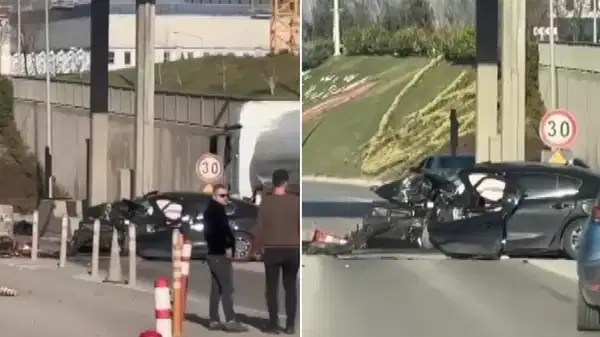 TEM Otoyolu’nda korkunç kaza… Anne ile oğlu feci şekilde can verdi!