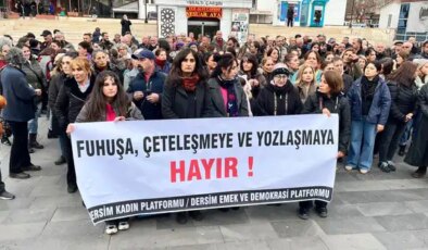 Tunceli’de kadınlardan ‘fuhuş çetesi’ protestosu: ‘Kamu görevlileri soruşturulsun!’