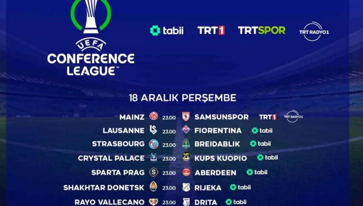 UEFA Konferans Ligi maçları TRT ve tabii’de