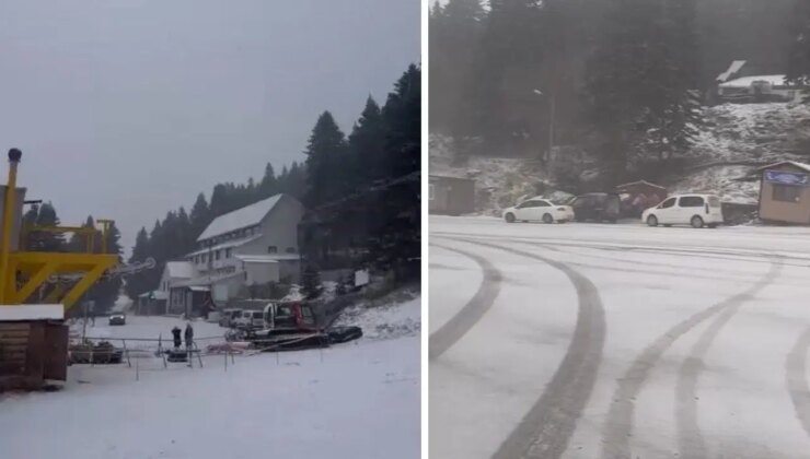 Uludağ’da kar yağışı etkisini gösterdi