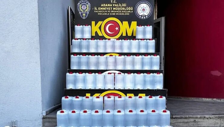 Yılbaşı öncesi Adana’da operasyon: 2 bin litre sahte etil alkol ele geçirildi