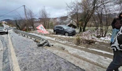 Zonguldak’ta kar yağışı kazayı beraberinde getirdi: 2 kişi yaralandı