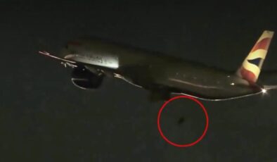 ABD’de yolcu uçağının tekerleği havada düştü