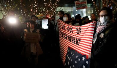 ABD’nin Venezuela operasyonu Tokyo’da protesto edildi