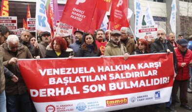 ABD’nin Venezuela saldırısı Ankara’da protesto edildi