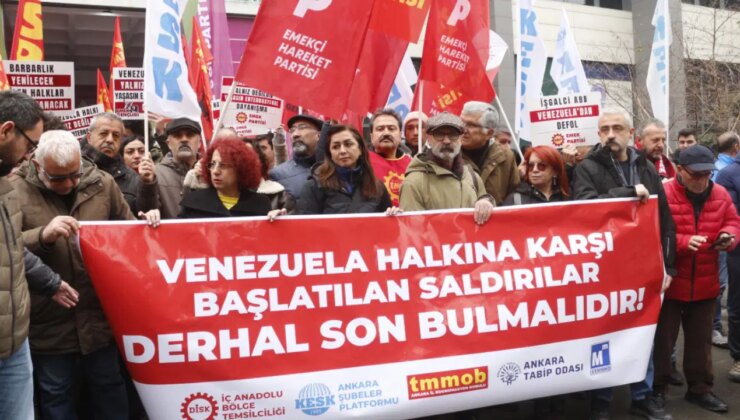 ABD’nin Venezuela saldırısı Ankara’da protesto edildi