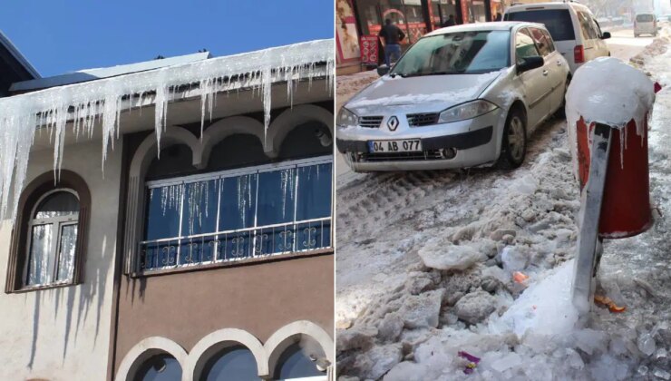 Ağrı’da hayat dondu… Termometreler eksi 23 dereceyi gördü!