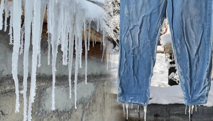 Ağrı’da termometreler eksi 24’ü gösterdi