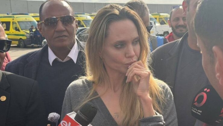 Angelina Jolie, Refah sınırında Gazzelileri ziyaret etti