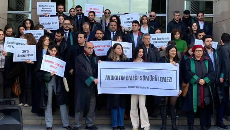 Avukatlardan Çağlayan’da eylem: ‘CMK ücretleri AAÜT’e eşitlensin’