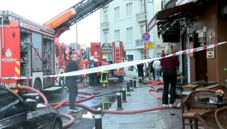 Beşiktaş’ta restoranda korkutan yangın!