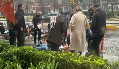 Beyoğlu’nda Şehir Plancısı kadın fırtınada devrilen tabelanın altında kaldı: Yaşam mücadelesi veriyor