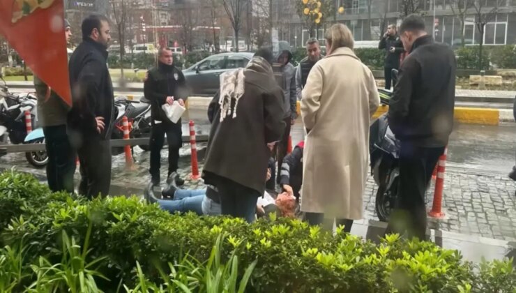 Beyoğlu’nda Şehir Plancısı kadın fırtınada devrilen tabelanın altında kaldı: Yaşam mücadelesi veriyor