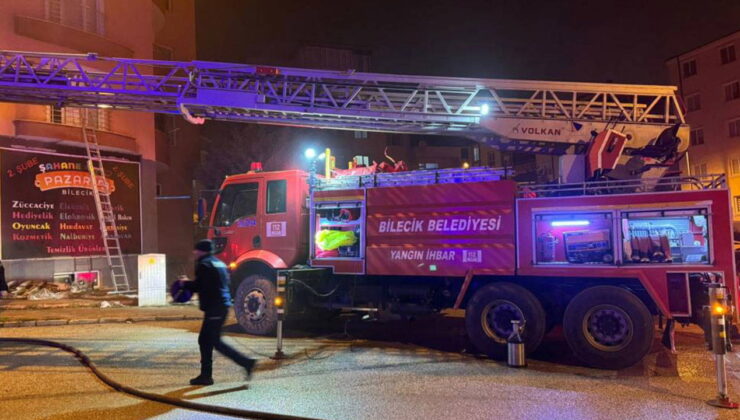 Bilecik’te çıkan yangında 5 kişi dumandan etkilendi