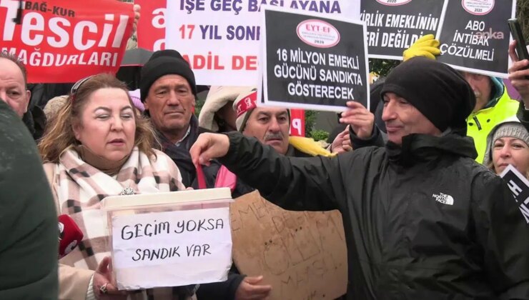 Bin 62 liralık artışa emekliler Bakırköy Özgürlük Meydanı’ndan tepki gösterdi