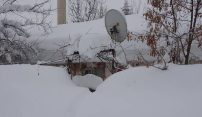Bitlis’te tek katlı evler kardan kayboldu: 314 köy yoluna ulaşım kapandı