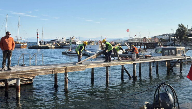 Bodrum’da 100 teknenin bağlı olduğu kaçak liman ve iskeleler yıkıldı