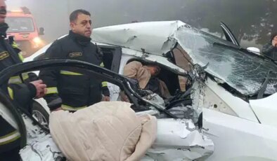Burdur’da sis zincirleme kaza getirdi: 1’i ağır, 2 yaralı