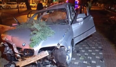 Bursa’da otomobil ağaca çarptı: 2 ağır yaralı!