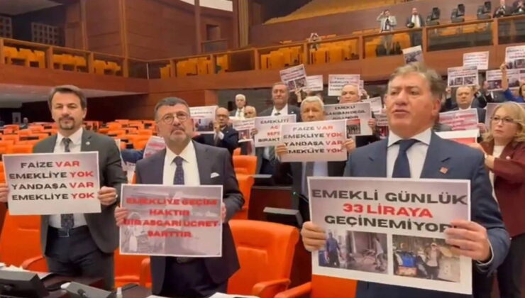 CHP’den TBMM Genel Kurulu’nda emekli aylığı eylemi: ‘Emekli günlük 33 lirayla geçinemiyor’