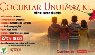 ‘Çocuklar Unutmaz ki’  Mamak’ta sahnelenecek: Toplumsal Belleğimize Işık Tutan Gösterim