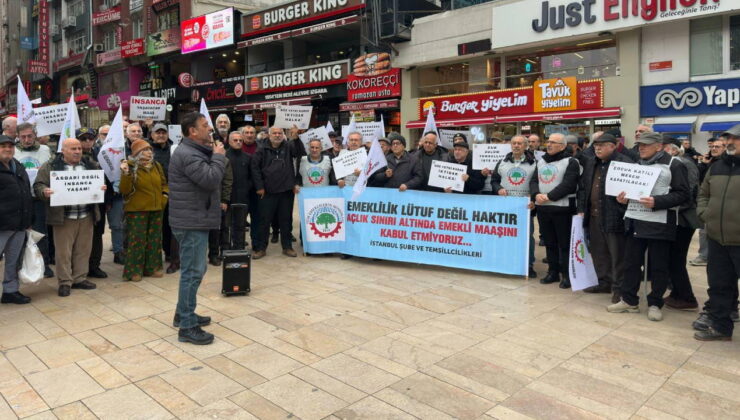 Emekliler seslerini İstanbul’un iki yakasında duyurdu: ‘Bu ülkenin emeklileri susmayacak, diz çökmeyecek’