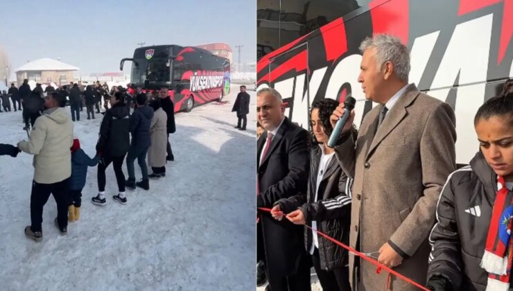 Erdoğan, Yüksekova Kadın Futbol Takımı’na otobüs hediye etti