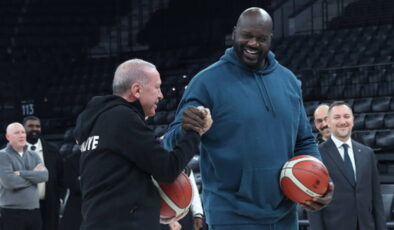 Erdoğan’dan Shaquille O’Neal’la fotoğraflar
