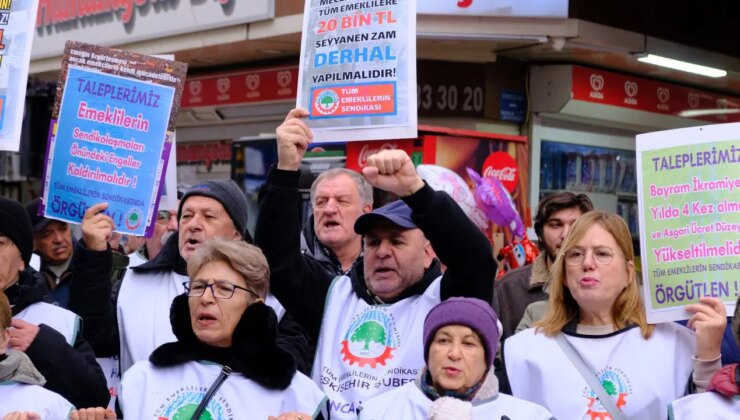 Eskişehir’de emekliler alanlardan haykırdı: Bu ülkenin emeklileri sadaka topluluğu değildir