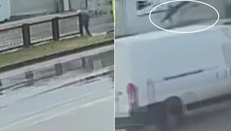 Feci kazanın görüntüleri ortaya çıktı: Otomobilin çarpıp savurduğu yaşlı adam hayatını kaybetti